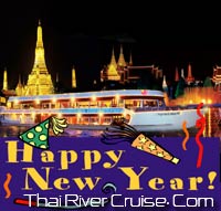 New years eve 2014 Bangkok Dinner Cruise by White Orchid River Cruise