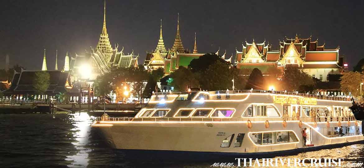 Alangka Cruise, Bangkok luxury elegance modern style, enjoy to International & seafood buffet dinner with soft drink dinner cruise 
