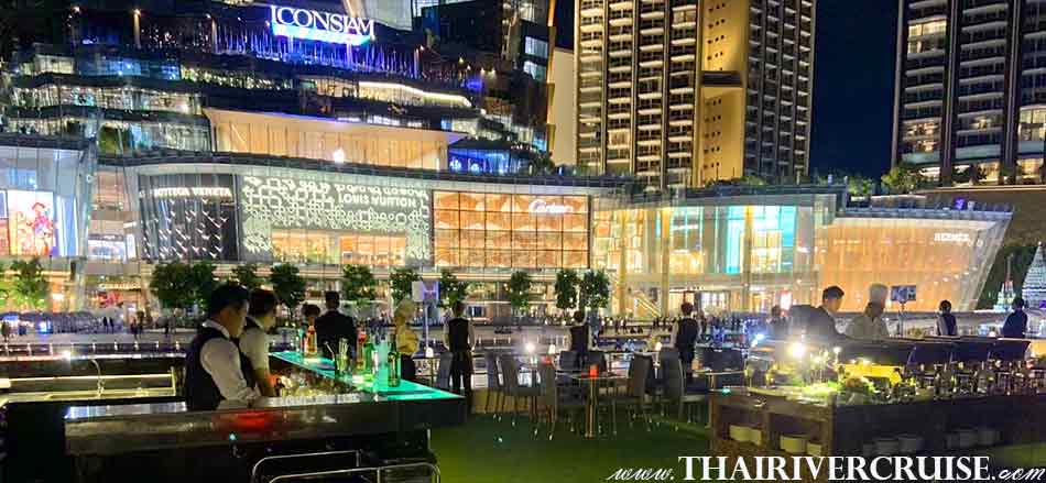 Top deck of Luxury large elegance modern cruise on The Chaophraya river,Alangka Cruise Luxury Bangkok Dinner Cruise Chaophraya River , Alangka Cruise Bangkok Dinner Cruise Promotion Discount Cheap Ticket Price Offers Booking Online