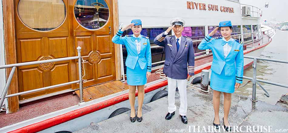Welcome aboard River Sun Cruise Bangkok Ayutthaya River Cruise  Day Tour Chaophraya River Thailand