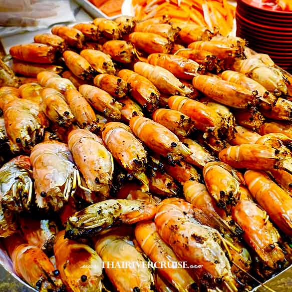 Bangkok Chaophraya Cruise Luxury Dinner Grelled River Prawns