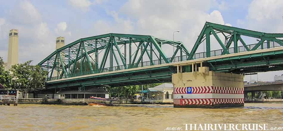 Memorial Bridge, Bangkok. ( สะพานพุทธ ) The beautiful scenery and attraction along the Chaophraya river Bangkok,Chao phraya river boat tour Bangkok with lunch