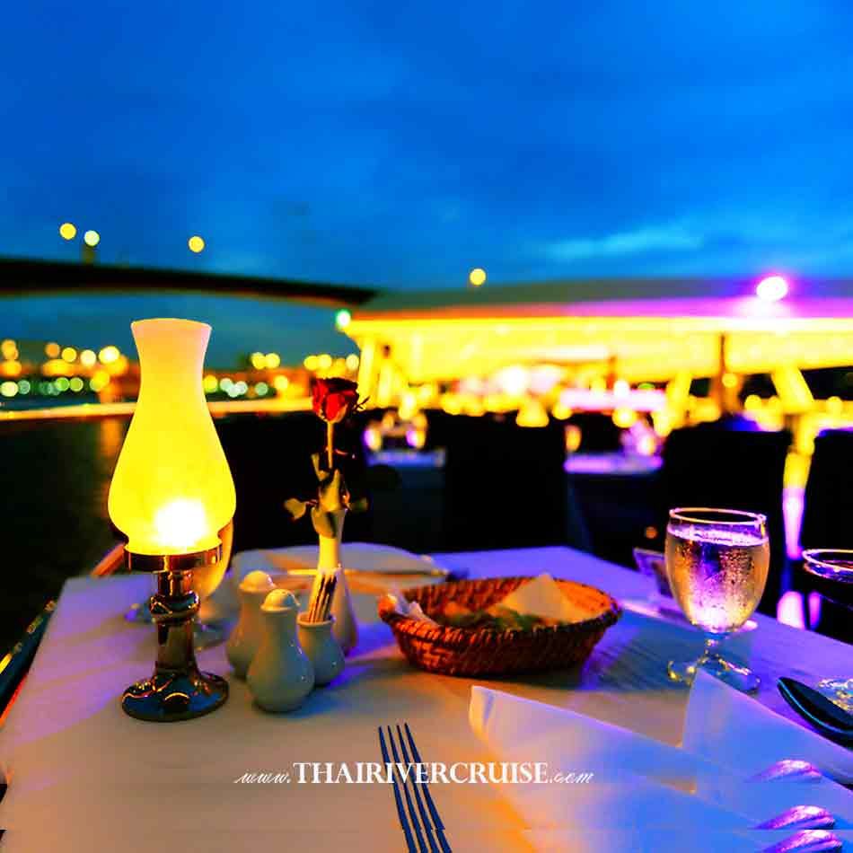 Loy Krathong Dinner Cruise Bangkok Chaophraya Princess Cruise, celebrate famous festival Thailand on luxury river boat including international buffet dinner and seafood with watch firework