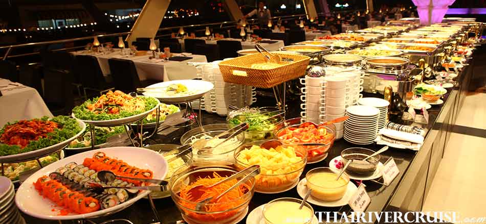  New Year's Eve Dinner Chaophraya Princess Cruise, Delicious international buffet and seafood dinner 