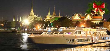 Christmas Eve Dinner Bangkok by Alangka River Cruise on Chaophraya River Bangkok Thailand  by River Star Princess Cruise