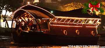 Christmas Eve Dinner Bangkok by River Cruise on Chaophraya River Bangkok Thailand by Loy Nava Cruise