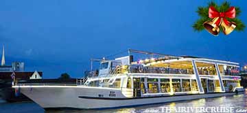 Christmas Eve Dinner Bangkok by River Cruise on Chaophraya River Bangkok Thailand  by River Star Princess Cruise