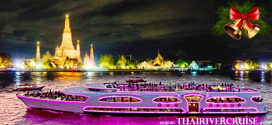Celebrate Christmas Eve on the Chao Phraya River Christmas Buffet Dinner Bangkok Wonderful Pearl Cruise Thailand