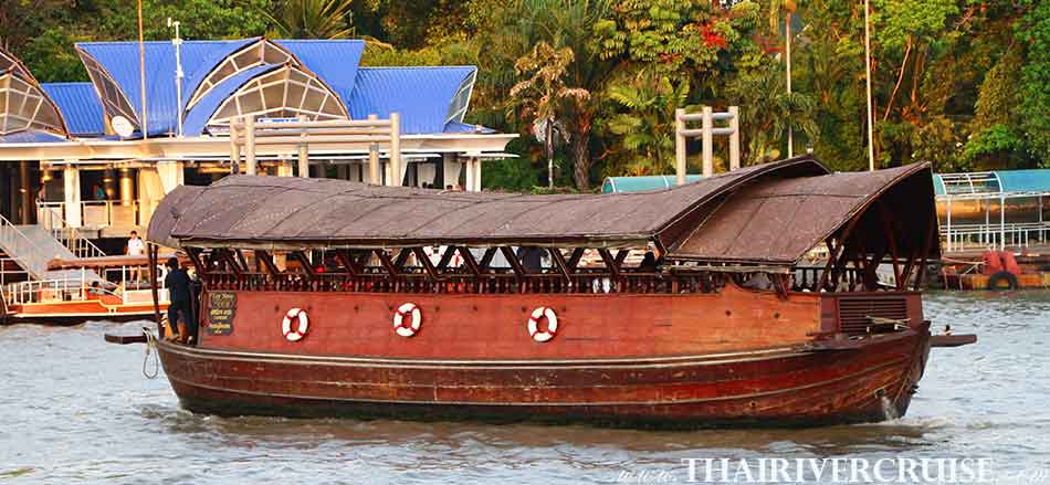 Welcome aboard Loy Nava Cruise luxury rice barge dinner cruise Bangkok Thailand 