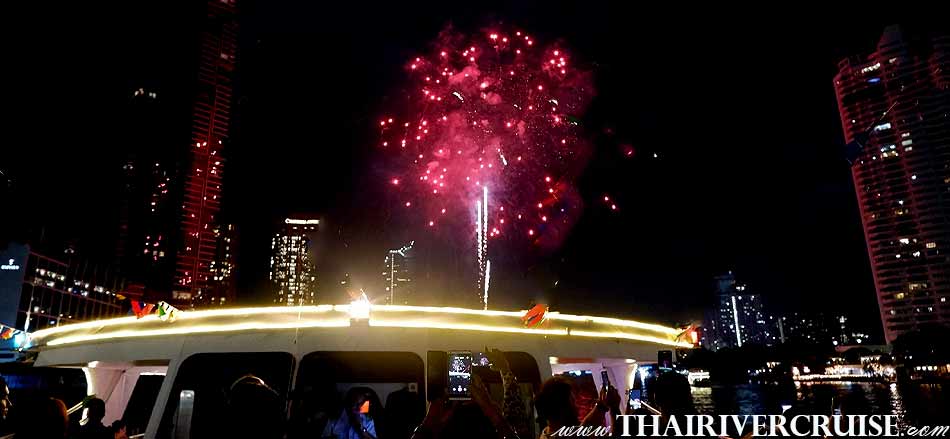 Countdown Bangkok Thailand Cruise Dining Near Me, dinning watch fireworks and celebrate New year's party &  countdown night,Enjoy to Count Down New Year 2021 which watch the spectacular fireworks over sky of the Chaophraya river