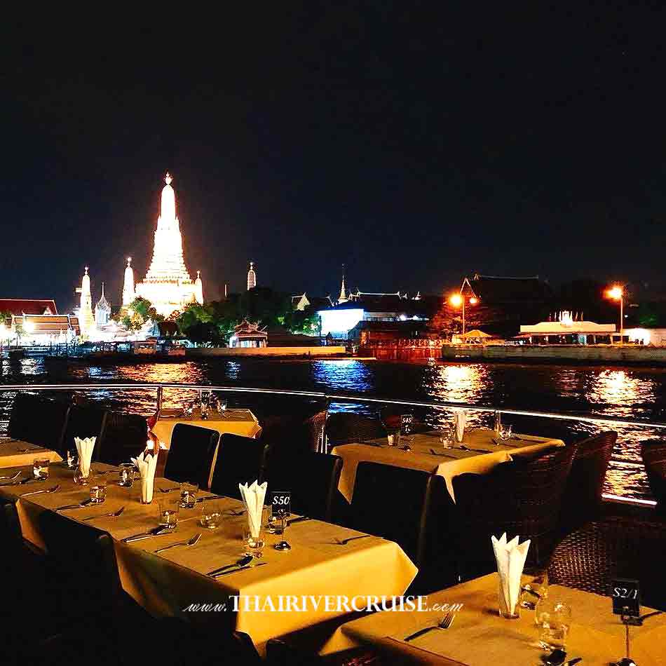 Countdown Bangkok Thailand Cruise Dining Near Me, dinning watch fireworks and celebrate New year's party &  countdown night, Upper deck open air 