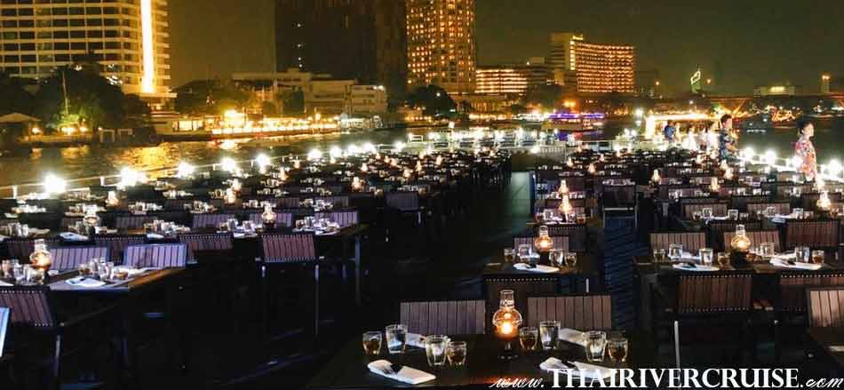 Top desk of  Meridian Alangka Cruise Luxury Bangkok Dinner Cruise Chaophraya River