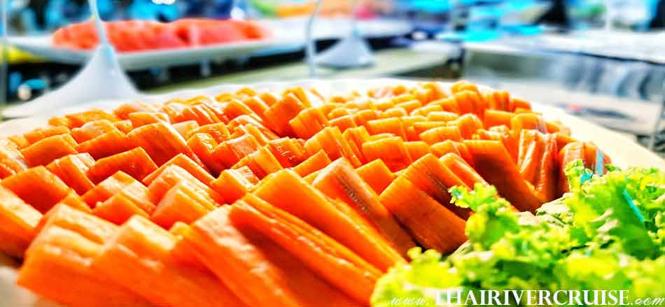 Japanese food available on board Meridian Alangka Cruise Luxury Bangkok Dinner Cruise Chaophraya River