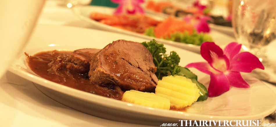 อิ่มอร่อย อาหารเลิศรส ดินเนอร์ ค่ำคืนพิเศษ ฉลองวันแม่ โปรแกรมดินเนอร์ คืนพิเศษ ล่องเรือ วันแม่ ดินเนอร์ เจ้าพระยา 