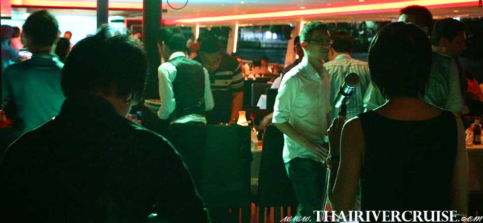 Entertainment on board private party dinner cruise by live music, Private Party Cruise in Bangkok Private Luxury Large Cruise Bangkok Thailand 