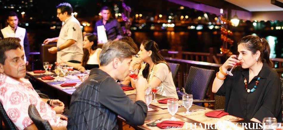 Upgrade to Your party private cruise experience! with Private Charter Cruise Authentic Indian/Thai Food Buffet Live Singers Indian/English/Thai songs Dhol Entertainment In-house DJ, Arena River Cruise Bangkok Thailand