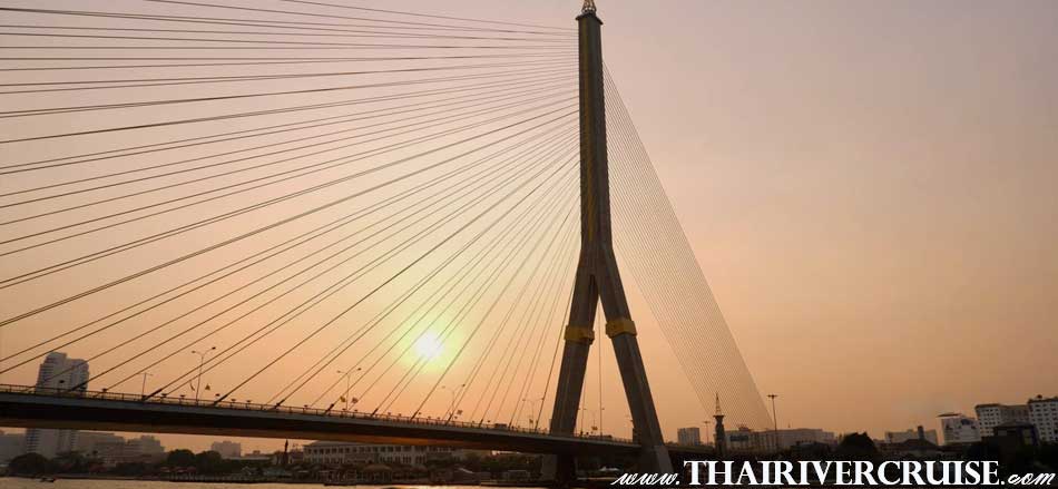 RAMA 8 BRIDGE BANGKOK, Chao Phraya River Sunset Cruise Tour