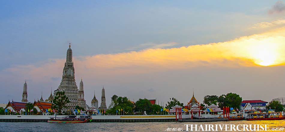 WAT ARUN TEMPLE OF DAWN,Sunset Boat Tour Bangkok Private Long Tail Boat Tour 