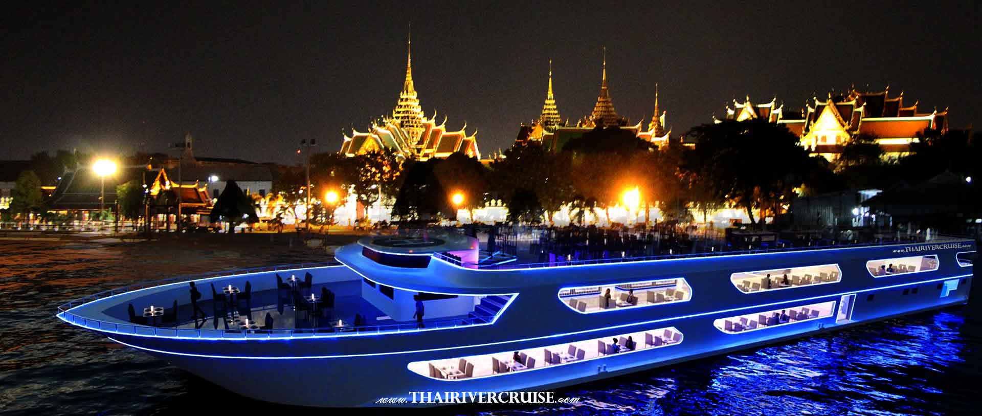 The Luxury White Cruise Chaophraya River Cruise Bangkok The Luxury White Cruise