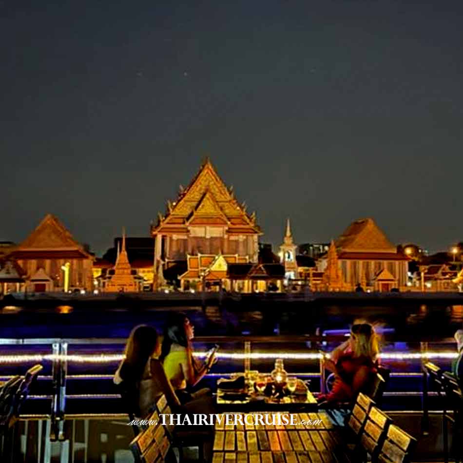 Candle light romantic dinner The Luxury White River Cruise Bangkok Buffet Dinner Cruise Chao phraya River Bangkok, White Orchid River Cruise Bangkok Dinner Cruise Discount Promotion Best Price