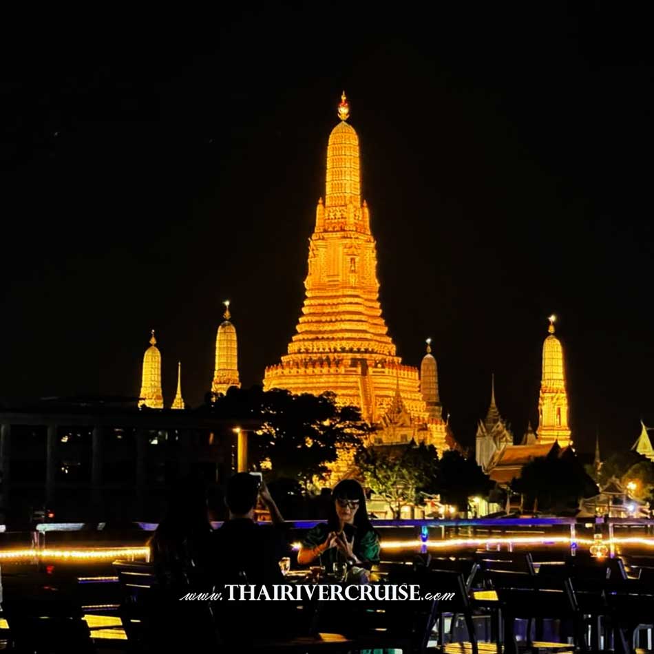 Top deck Open Air of  The Luxury White Cruise Luxury Bangkok Dinner Cruise