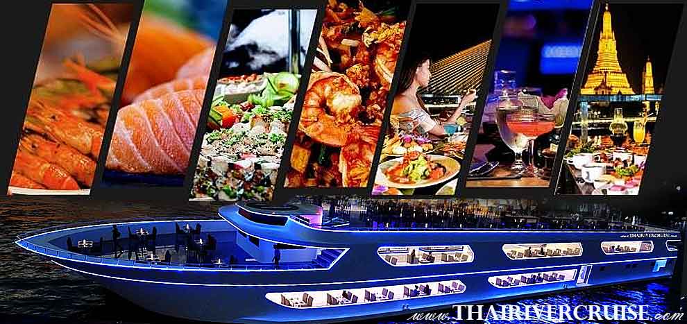 The Luxury White Cruise new year eve 2025 Dinner cruise watch fireworks in Bangkok 