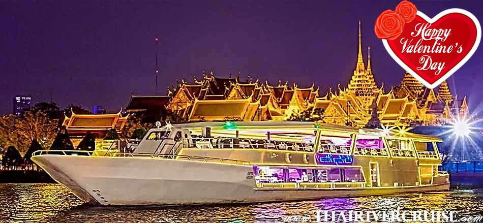 Chaophraya Princess Cruise Chaophraya valentine river dinner cruise along Chaophraya river Bangkok Thailand 