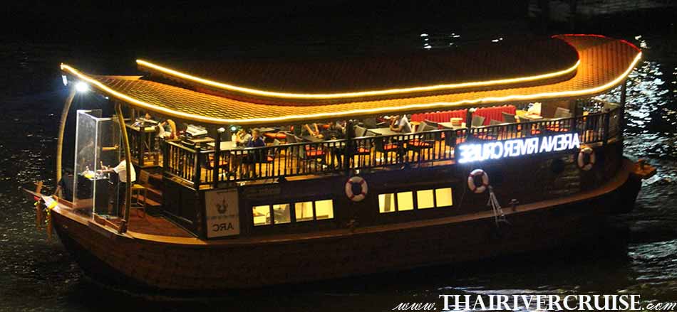 Vegetarian Dinner Cruise on Rice Barge Thai traditional ARC ARENA RIVER CRUISE