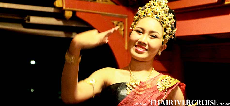 Entertainment on board Wanfah Crusie Bangkok Thailand by Thai classical dancing 