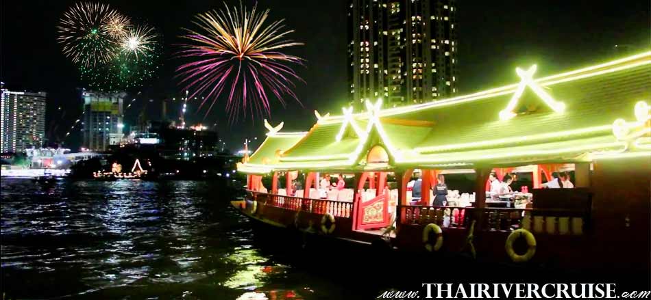 New Year Eve Boat Restaurant Bangkok Wankaew Boat Thailand