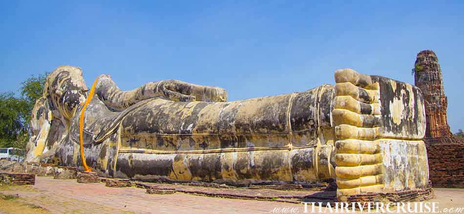Wat Lokayasutharam is situated at Pratoochai District, behind the Ancient Palace and the Pratoochai Primary School, in the area 0f Wat Worapoh (Wat Rakhang) and Wat Worachettharam. ,White Orchid River Cruise Ayutthaya