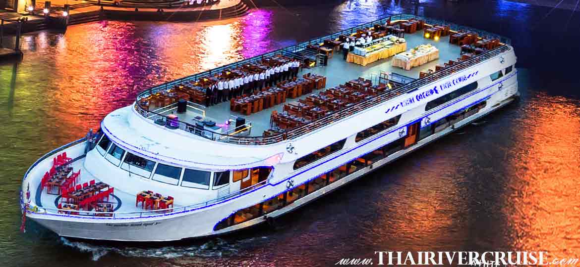 White Orchid River Cruise Dinner Cruise in Bangkok Thailand,Bangkok Dinner Cruise on The Chao Phraya River