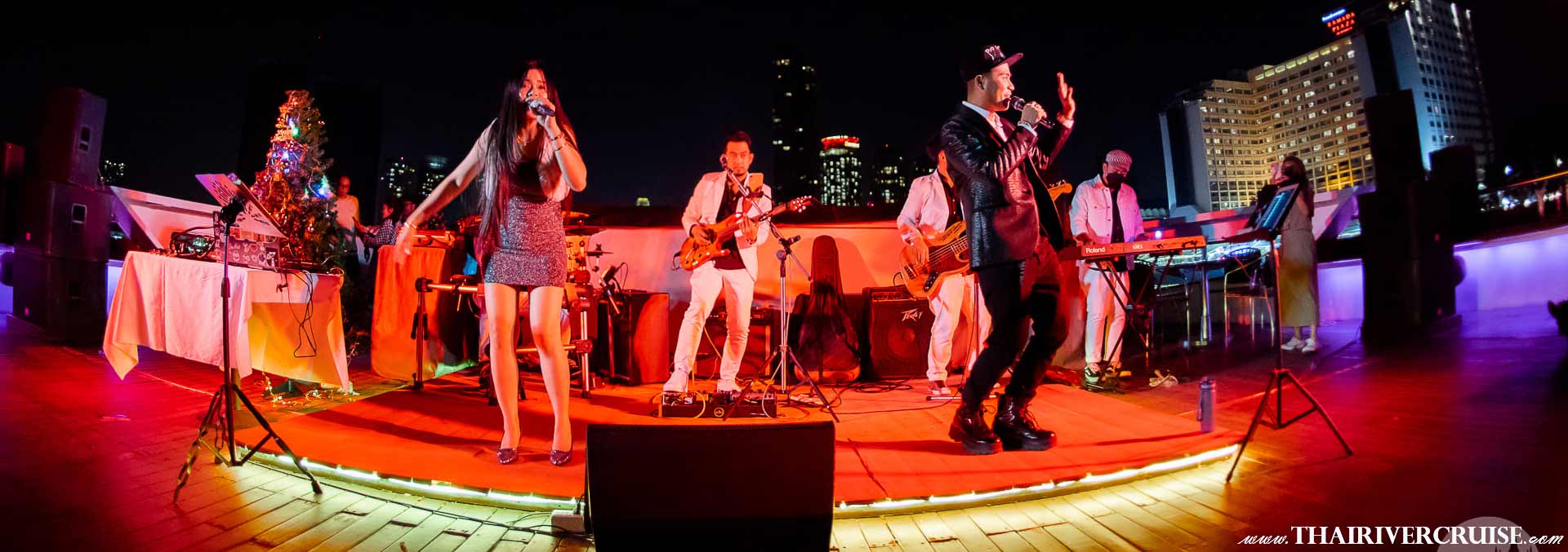 Enjoy to Professional Singer Band by Mode 7 (Philippines) Bangkok's Best Valentine's Day Dinners 2022 on Wonderful Pearl Cruise