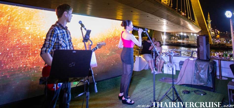 Live Band Show Best Place in Bangkok for New Years Eve 2023, One Best Place in Bangkok for New Years Eve by River Cruise