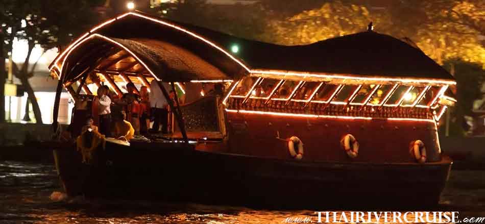 Loy Nava Cruise New Year’s Eve BANGKOK Dinner Cruise On Traditional Rice Barge Cruises Thailand