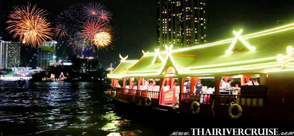 Wankaew Cruise New Year’s Eve BANGKOK Dinner Cruise On Traditional Rice Barge Cruises Thailand