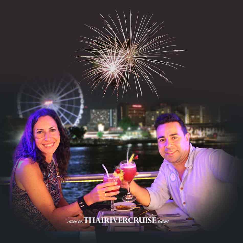Chaophraya Cruise New Year Dinner River Cruise, Let ’s Celebrate New Year Countdown Party Dinner Cruise Year. Very happiness time for Countdown  