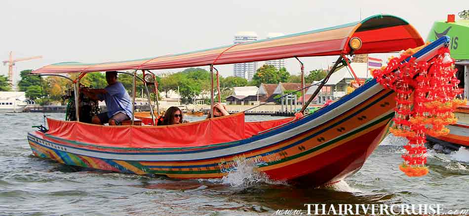 Long tails boat rides in Bangkok Thailand
