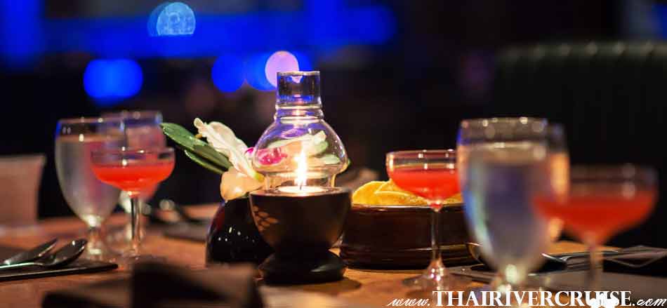 Where is Loy Krathong celebrated in Bangkok? Famous place in Bangkok with Loy Krathong Bangkok White Orchid River Dinner Cruise Thailand, including as buffet dinner & seafood, discount low price booking online