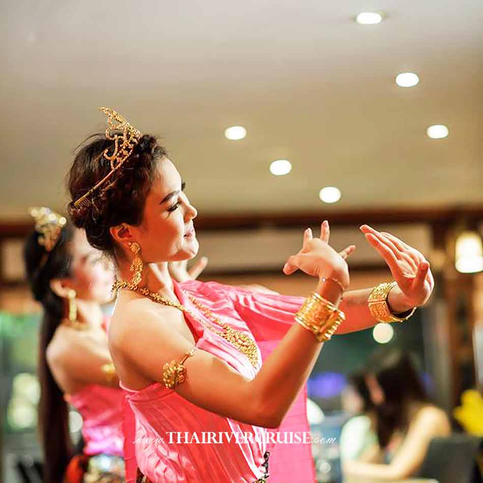 Beautiful Welcome Show by Traditional Thai DanceWhere is Loy Krathong celebrated in Bangkok? Famous place in Bangkok with Loy Krathong Bangkok White Orchid River Dinner Cruise Thailand, including as buffet dinner & seafood, discount low price booking online