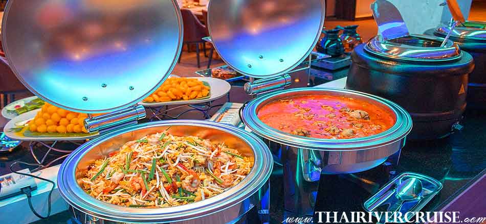 Celebrating Loy Krathong Festival in Bangkok 2020 Thailand. Loy Krathong Royal Princess Cruise Festival Bangkok including buffet dinner show, live music, Pad Thai, Mashed Potato with Gravy Sauce on board  Royal Princess Cruise