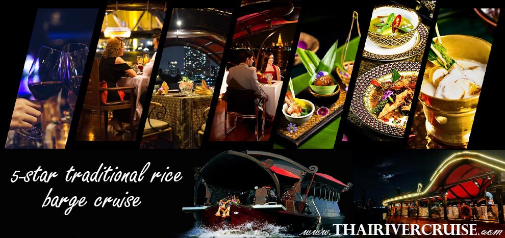 Manohra Cruise New Year EVE 2024 Ric barge Dinner Cruise Anantara riverside Bangkok resort 