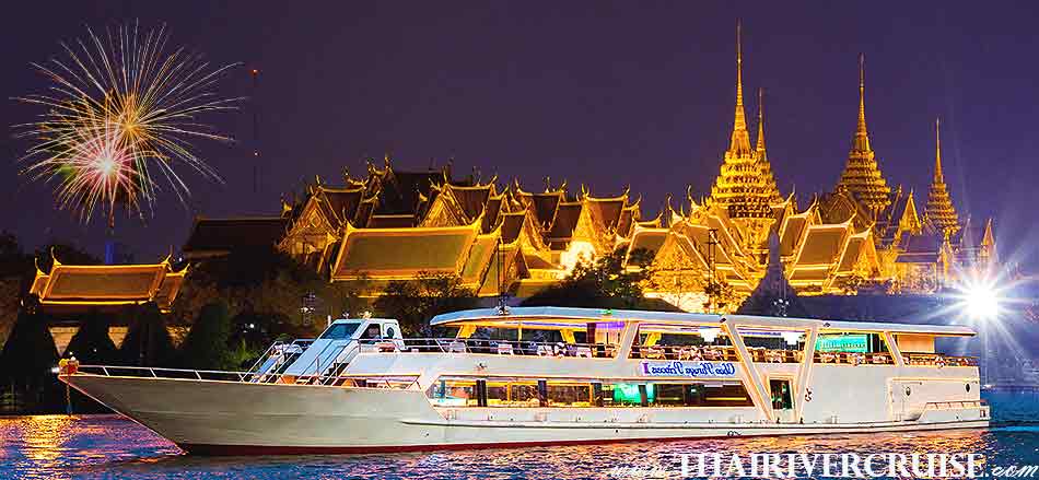 Celebrate New Year in Bangkok Thailand New Year's Eve Dinner Chaophraya Princess Cruise,Celebrate New Year Bangkok Chaophraya Princess Cruise 