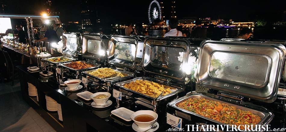 Unicorn Bangkok New Year Dinner Cruise ICONSIAM, new year party dinner a delicious meal in buffet and seafood 