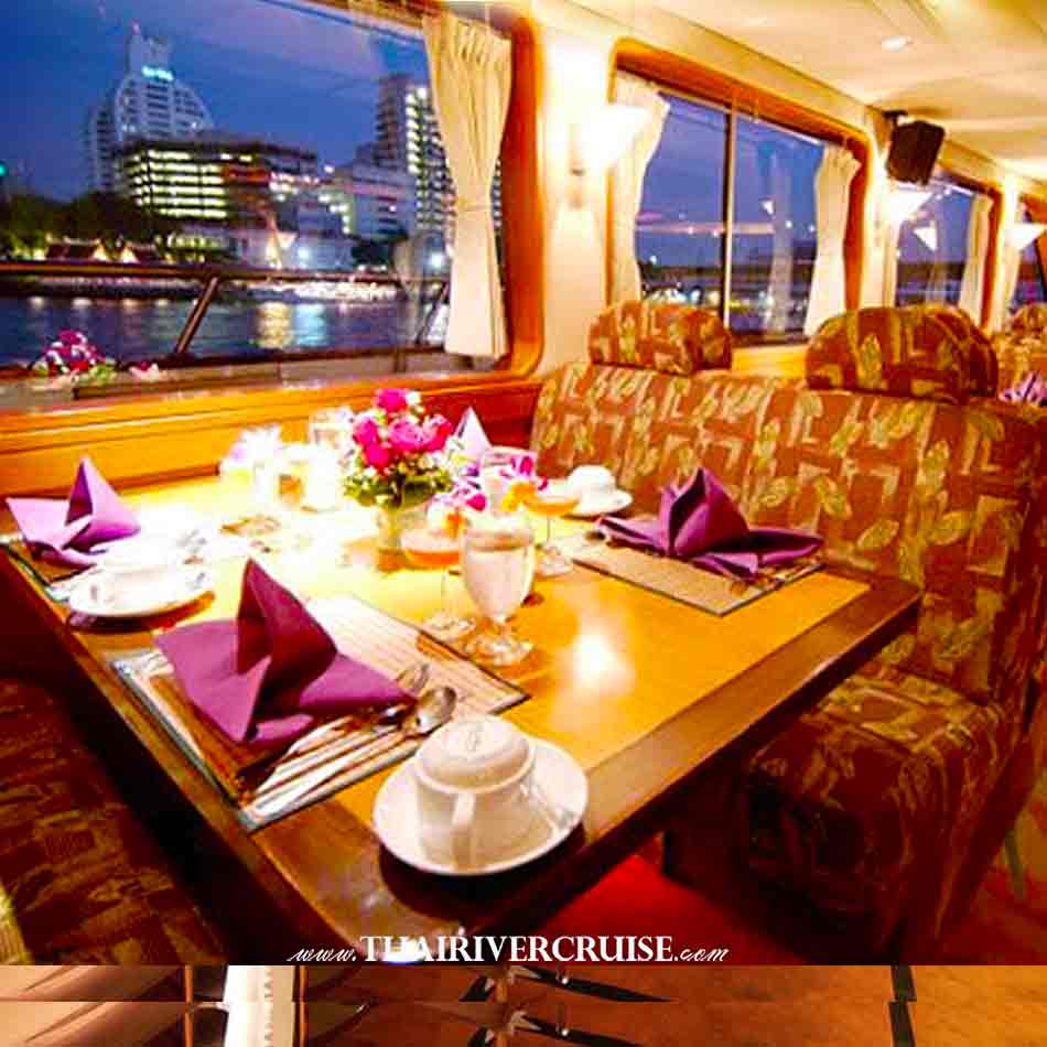 River Cruise Bangkok New Year’s Eve Dinner Grand Pearl Cruise Count Down to New Year with enjoy to see the beautiful sparkling fireworks new year over the Chao Phraya River, Grand Pearl Cruise luxury romantic dinner cruise Chaophraya river Bangkok Thailand.Romantic candlelight dinner Bangkok Grand Pearl Cruise Promotion dinner cruise on the Chao phraya river ticket discount price    luxury river dinning cruise   