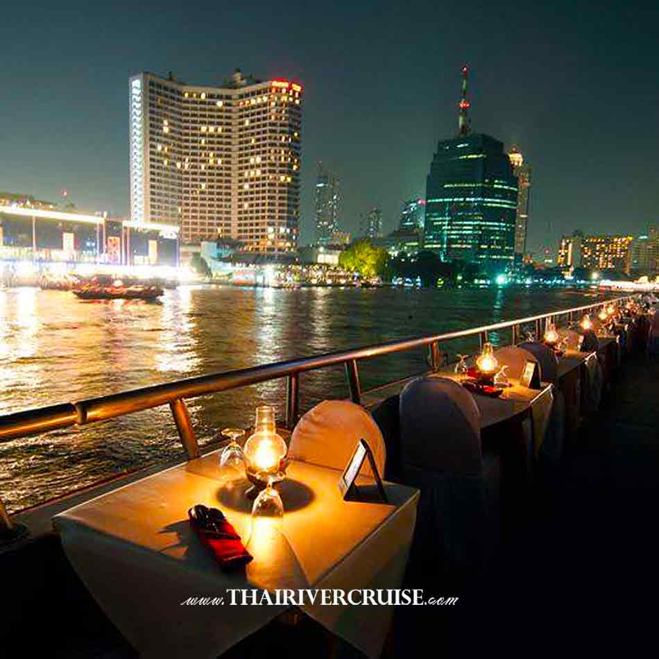 Candle light romantic dinner White Orchid River Cruise Bangkok Buffet Dinner Cruise Chao phraya River Bangkok, White Orchid River Cruise Bangkok Dinner Cruise Discount Promotion Best Price