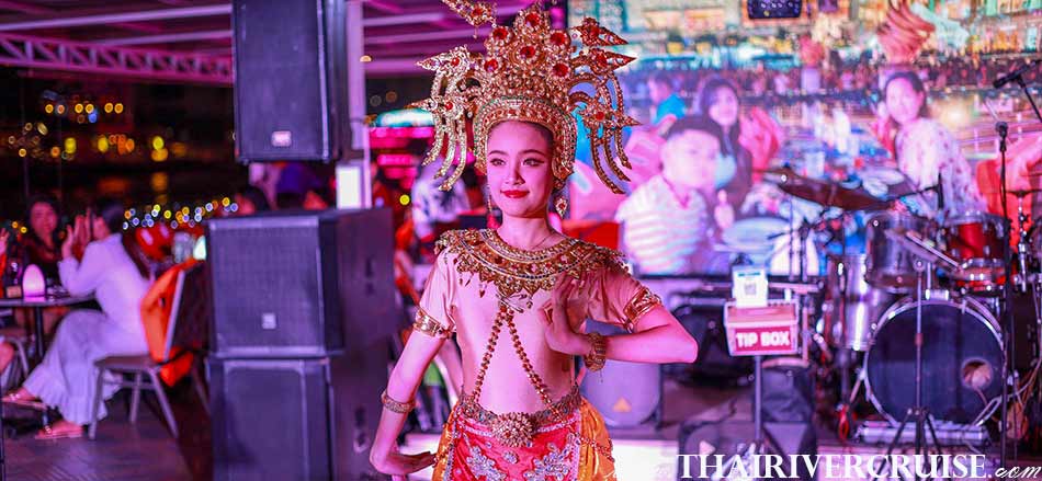 Thai dance show onboard Smile Riverside Cruise Dinner Bangkok Bangkok Dinner Cruise from Iconsiam  Promotion Discount Cheap Price Ticket Price Offers Booking Online 