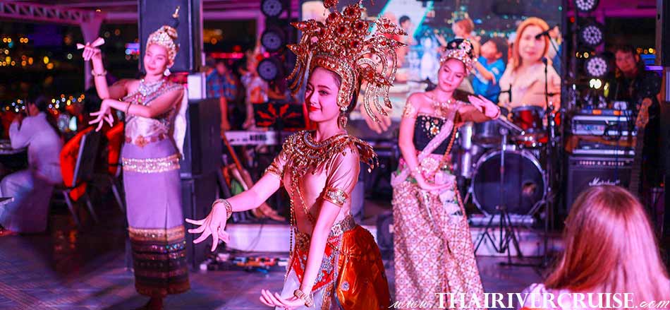 The Smile Riverside Dinner Cruise offers a memorable way to experience Bangkok's culture, cuisine, and sights Thai classical dance show onbaord Smile Riverside Cruise Dinner Bangkok Bangkok Dinner Cruise from Iconsiam  Promotion Discount Cheap Price Ticket Price Offers Booking Online 