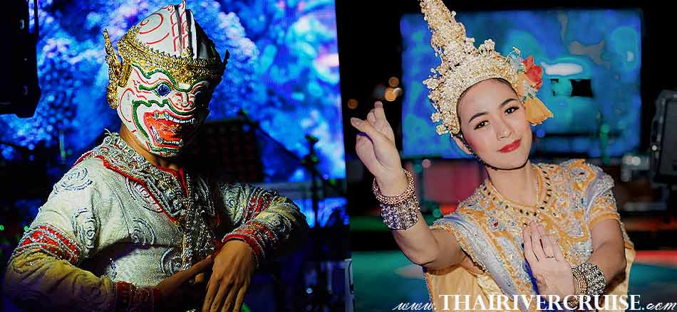 Entertained by live music performances, including traditional show Thai classical dance 