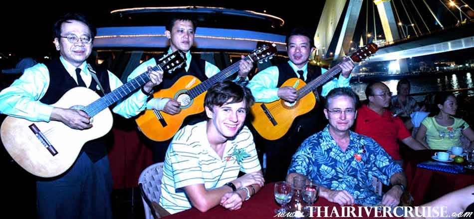  Grand Pearl Cruise, Enjoy to listen to classic song and live music pop jazz music style, Sunset Cruise Bangkok